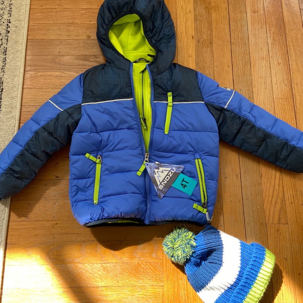 NWT Warm Ski Jacket + Hat